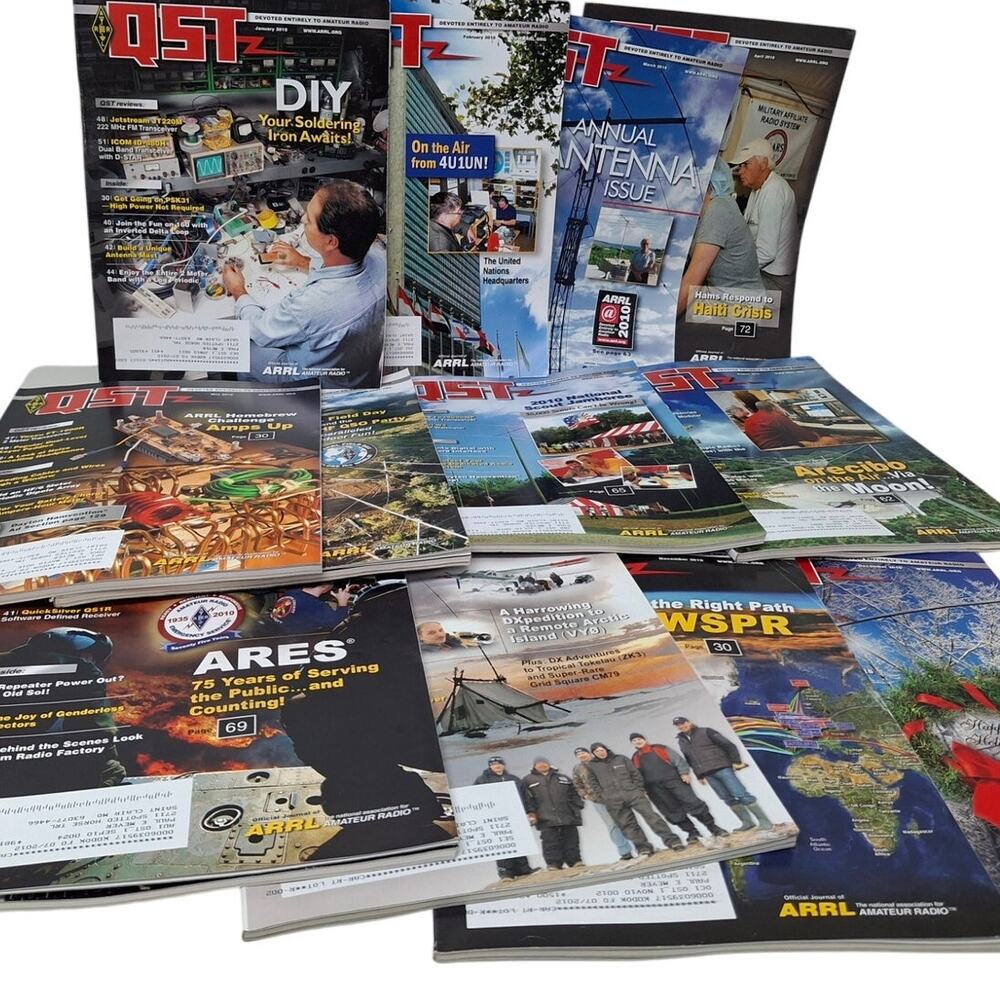 2010 QST National Assn Amateur Radio Magazine FULL Year 12 Issues Lot